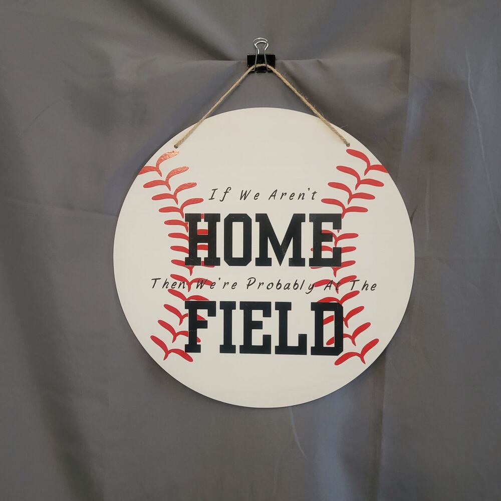 Baseball Door Hanging Sign 14"